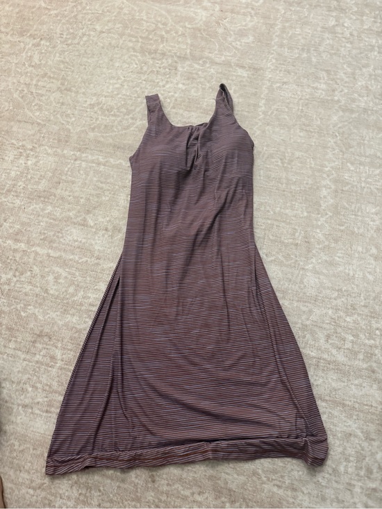 Prana Dresses & Skirts - Prana Plum Striped Midi Tank Dress